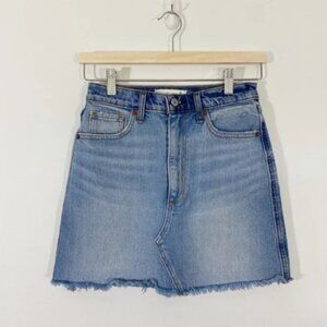 Abercrombie and Fitch 25/0 Ultra High Rise‎ Rigid Denim Jean Skirt